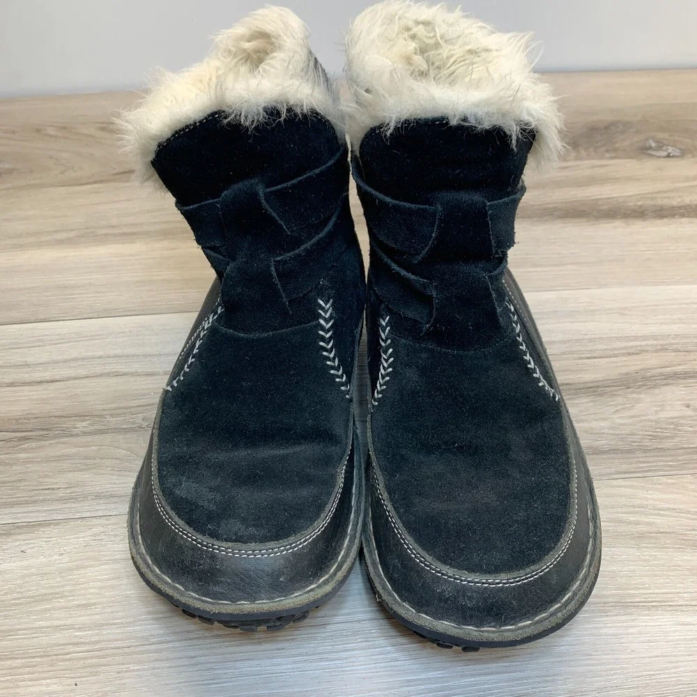 Sorel Womens Tootega NL1460-010 Black Suede‎ Round Toe Ankle Winter Boots Size 6